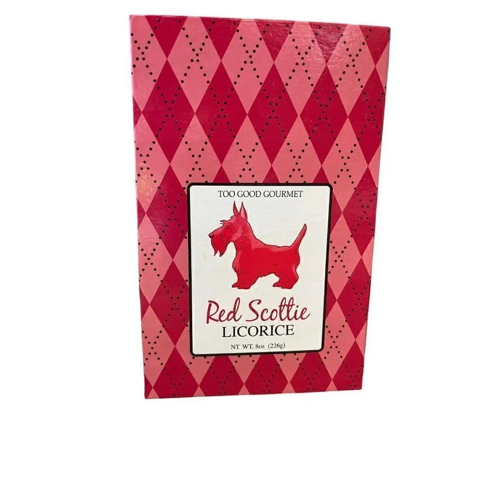 Scottish Terrier Licorice Box Only Black and Red Scottie Dog Lot 2 Decorative